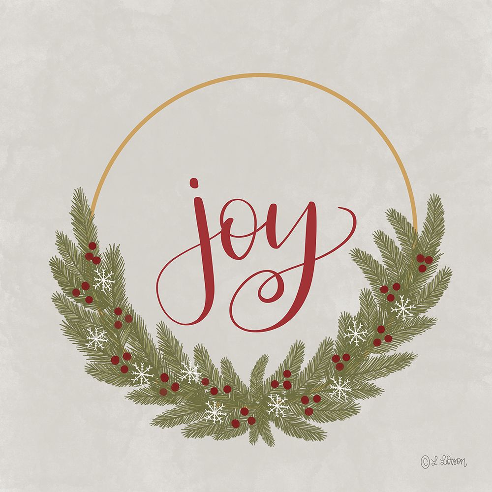 Joy Wreath art print by Lisa Larson for $57.95 CAD