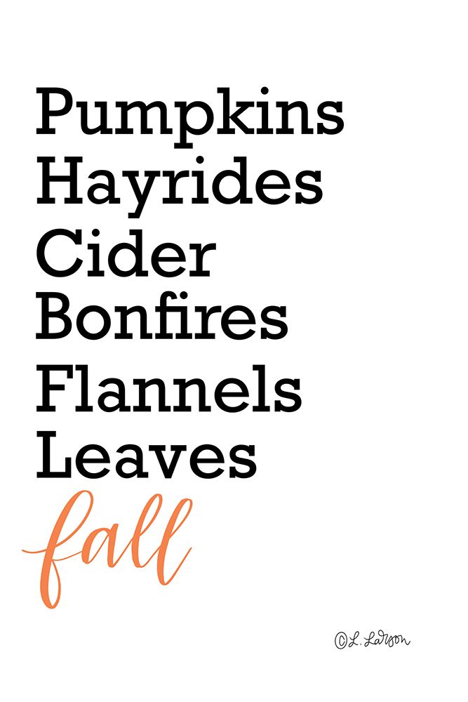 Fall Words art print by Lisa Larson for $57.95 CAD