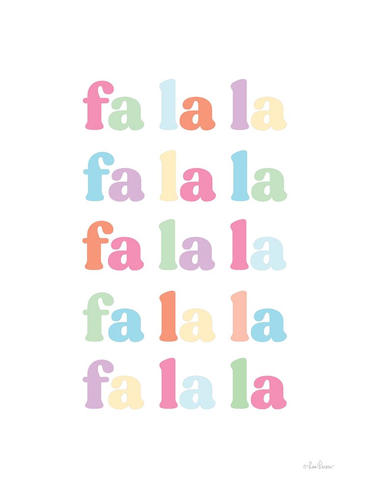 Colorful Fa La La art print by Lisa Larson for $57.95 CAD