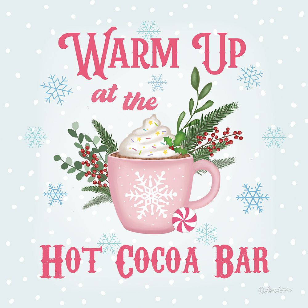 Warm Up at the Hot Cocoa Bar art print by Lisa Larson for $57.95 CAD