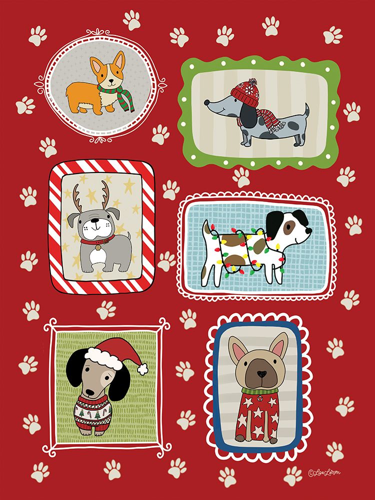Holiday Hounds art print by Lisa Larson for $57.95 CAD