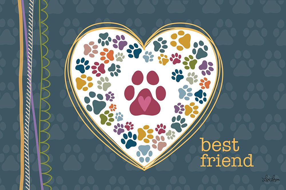 Best Friend Heart art print by Lisa Larson for $57.95 CAD