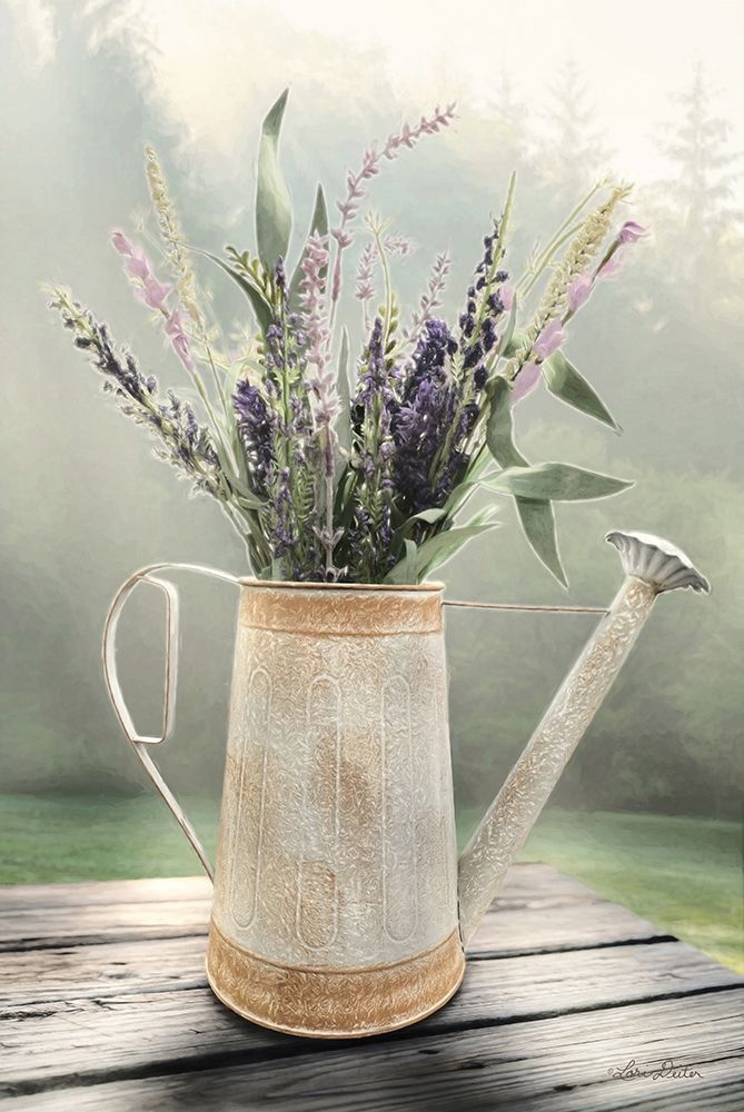 Lavender Watering Can art print by Lori Deiter for $57.95 CAD