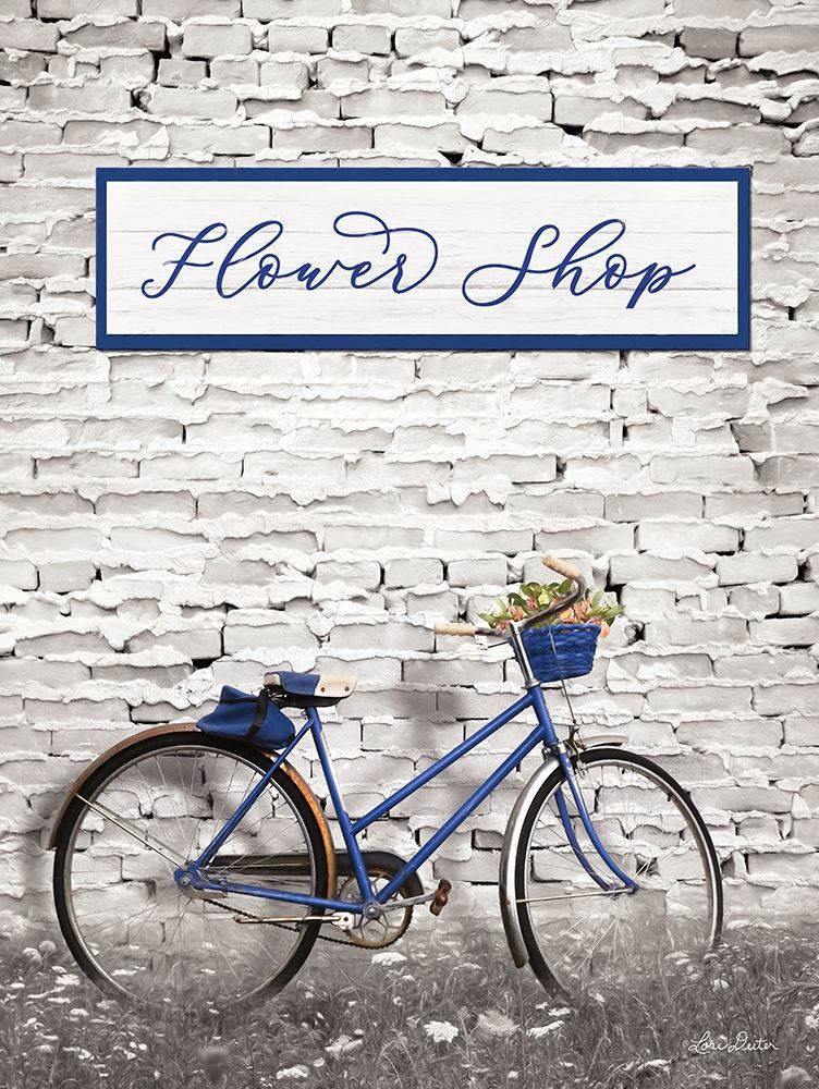 Flower Shop Bicycle art print by Lori Deiter for $57.95 CAD