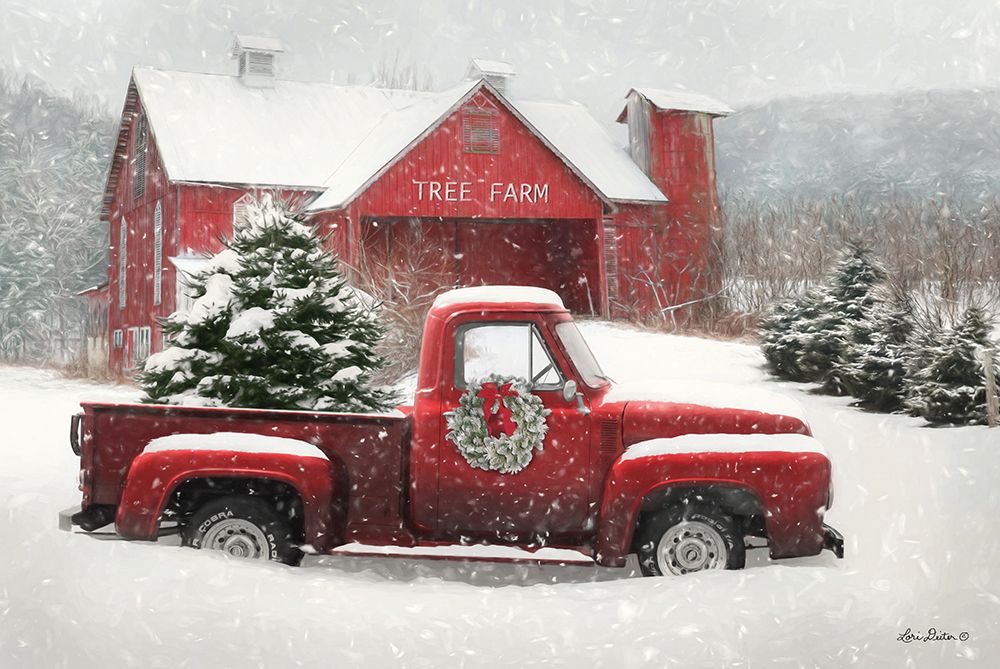 Snowy Tree Farm art print by Lori Deiter for $57.95 CAD