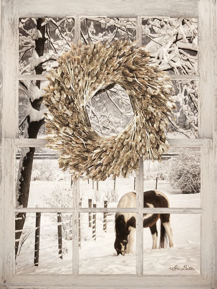 Winter Horse Window View art print by Lori Deiter for $57.95 CAD