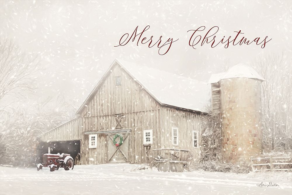 Merry Christmas Farm art print by Lori Deiter for $57.95 CAD