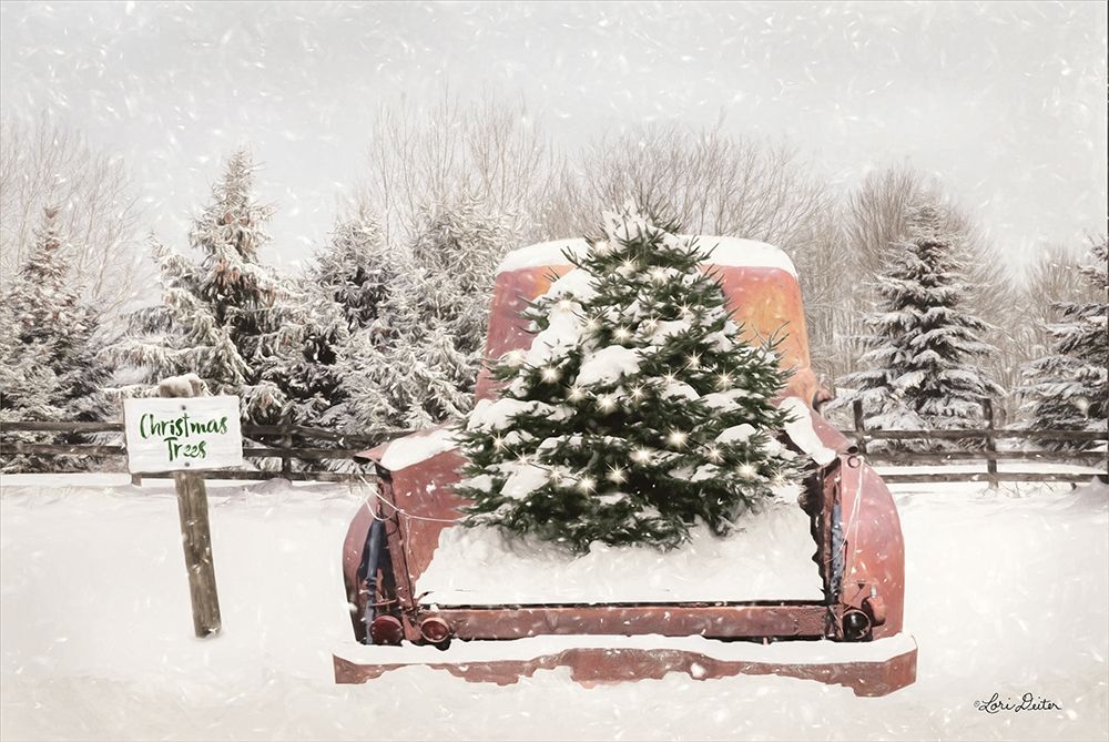 Rustic Christmas Trees art print by Lori Deiter for $57.95 CAD