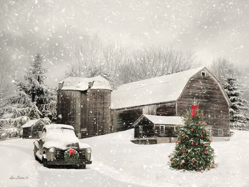 Farmhouse Christmas art print by Lori Deiter for $57.95 CAD