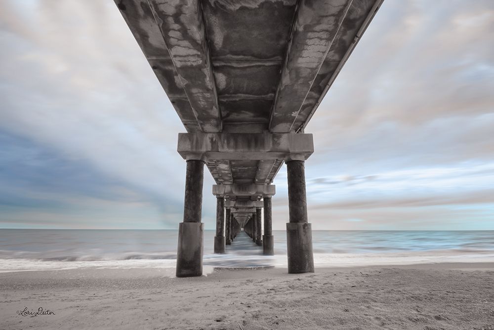 Beneath the Outer Banks Beach Pier art print by Lori Deiter for $57.95 CAD