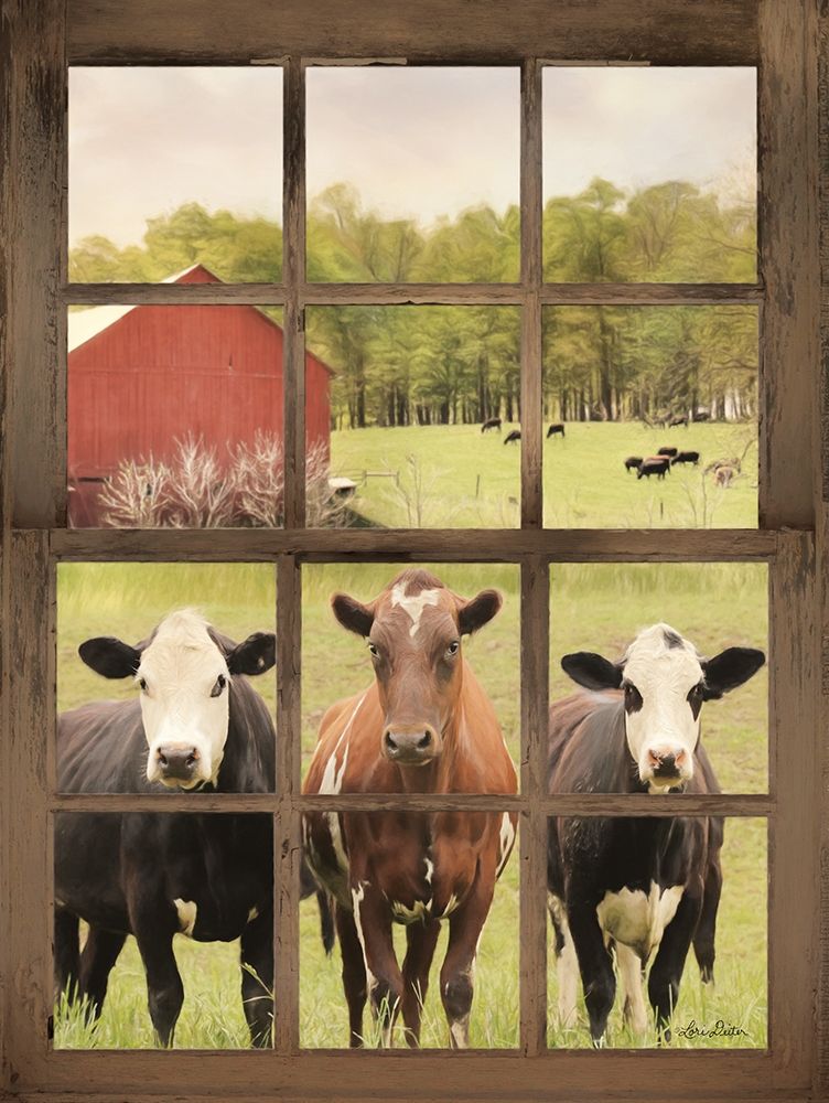 Three Moo View art print by Lori Deiter for $57.95 CAD