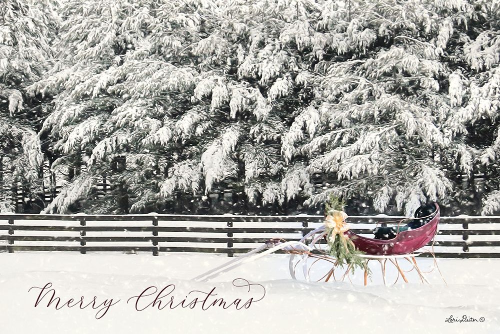 Merry Christmas Sleigh art print by Lori Deiter for $57.95 CAD
