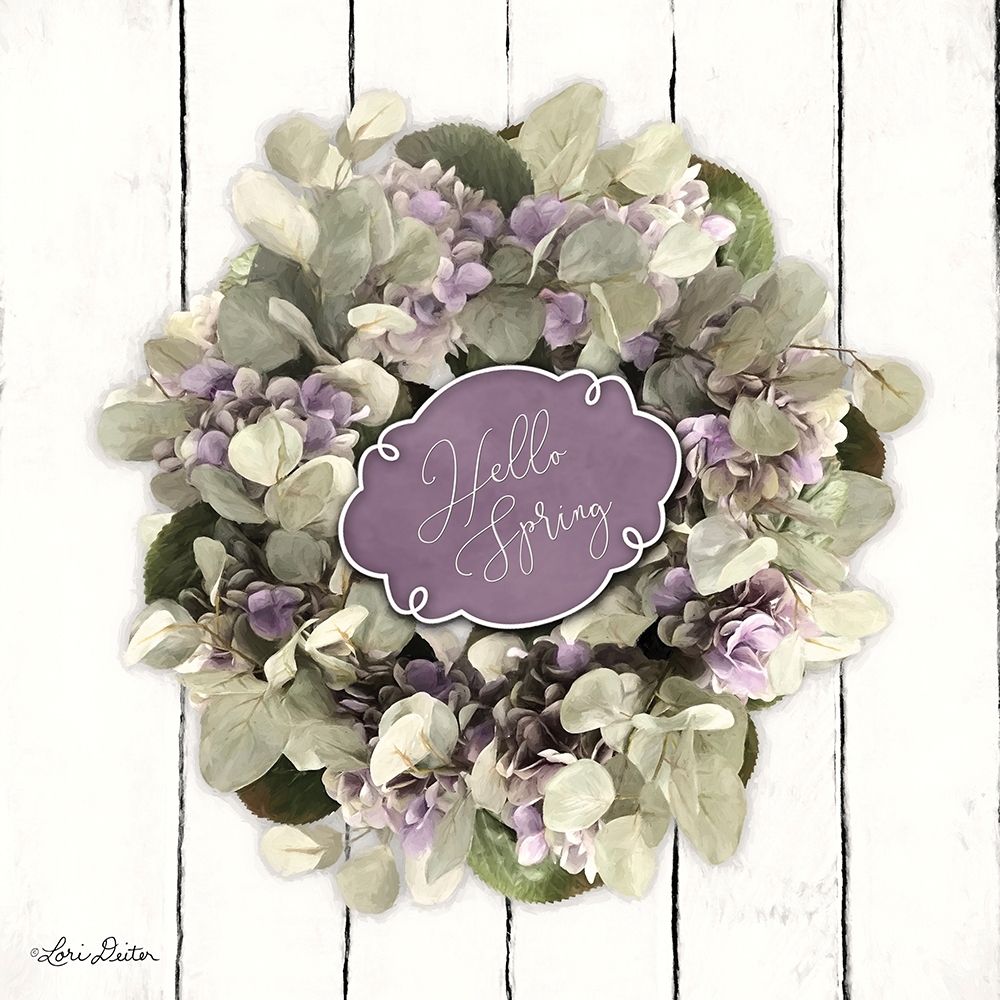 Hello Spring Wreath art print by Lori Deiter for $57.95 CAD