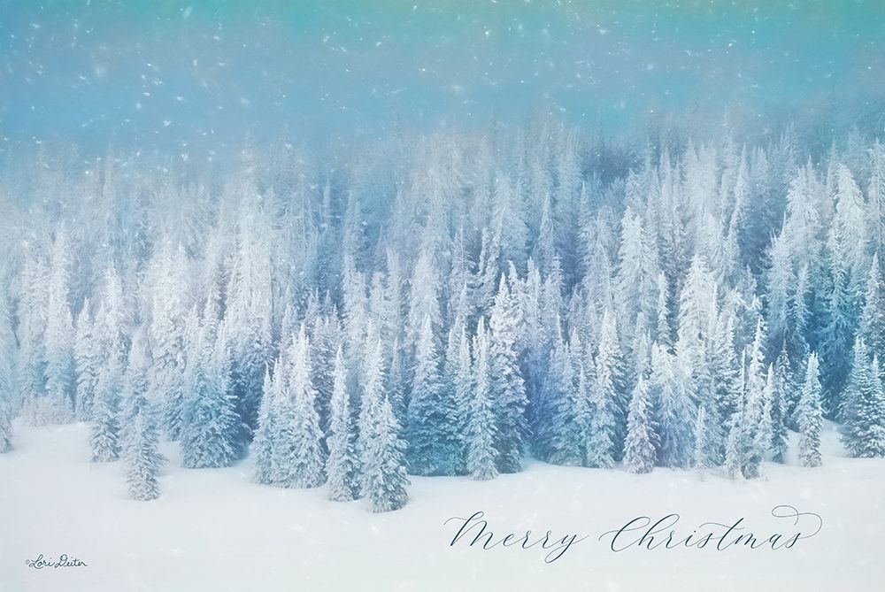 Snowy Turquoise Forest art print by Lori Deiter for $57.95 CAD