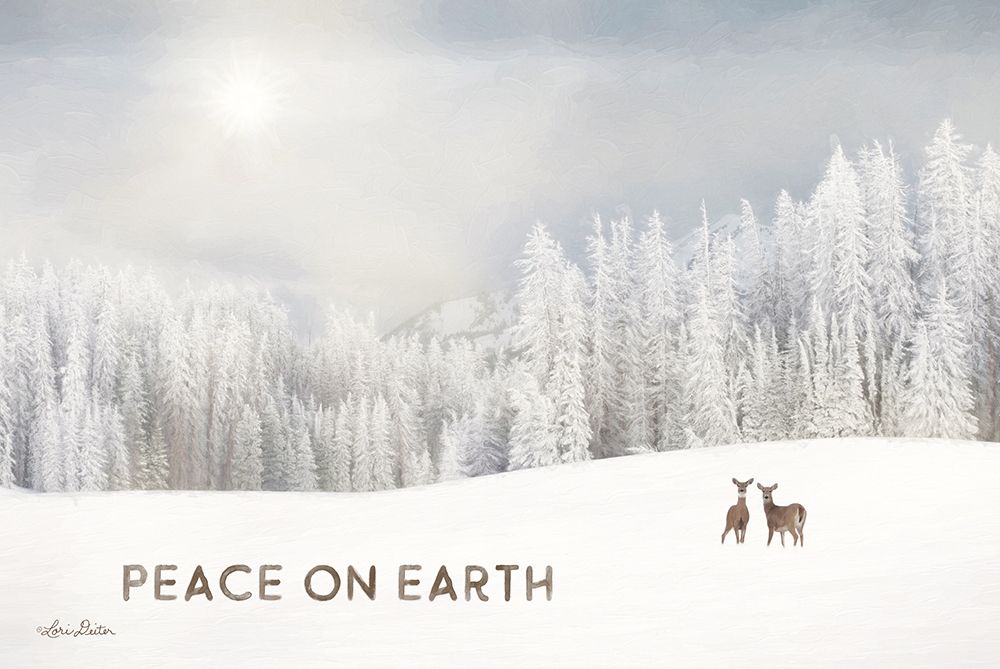 Lava Mountain Snow Storm with Deer art print by Lori Deiter for $57.95 CAD