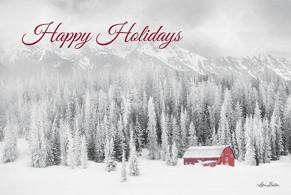 Rocky Mountains Snow Storm with Barn art print by Lori Deiter for $57.95 CAD
