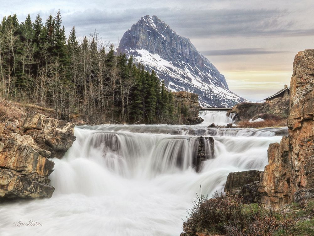 Swiftcurrent Falls art print by Lori Deiter for $57.95 CAD
