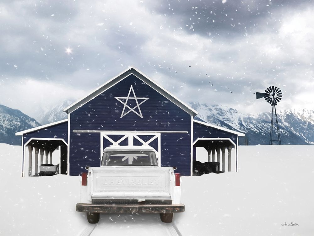 White Chevy at Navy Barn art print by Lori Deiter for $57.95 CAD