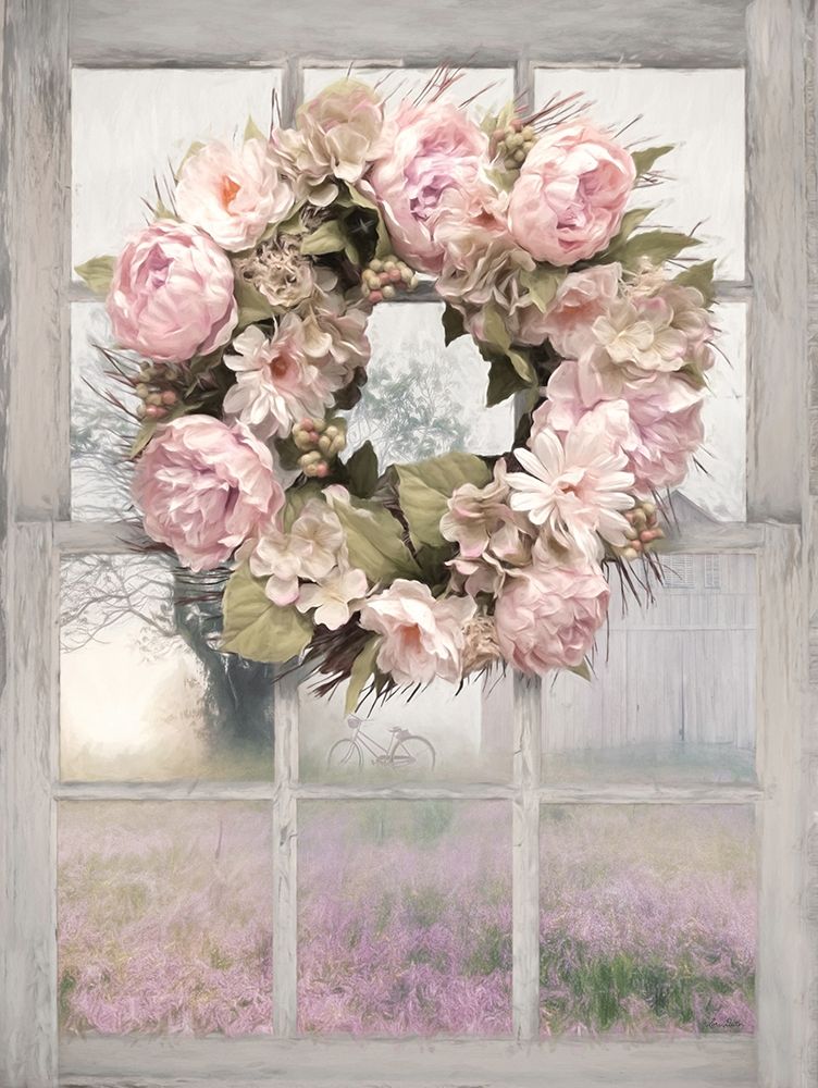 Spring Peony Wreath art print by Lori Deiter for $57.95 CAD