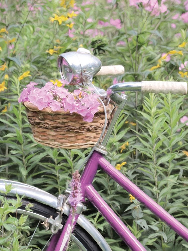 Pink Garden Bike art print by Lori Deiter for $57.95 CAD