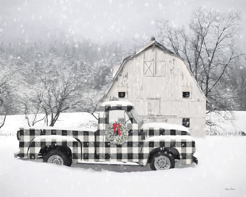 Checkered Country Christmas art print by Lori Deiter for $57.95 CAD