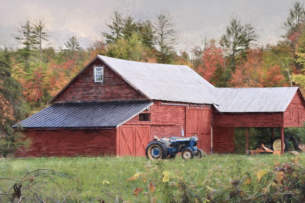 Red Adirondack Barn art print by Lori Deiter for $57.95 CAD