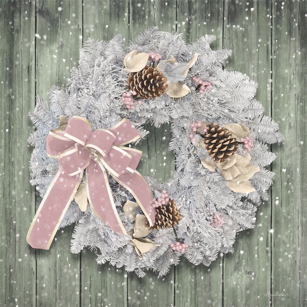 Blush Bow Wreath art print by Lori Deiter for $57.95 CAD