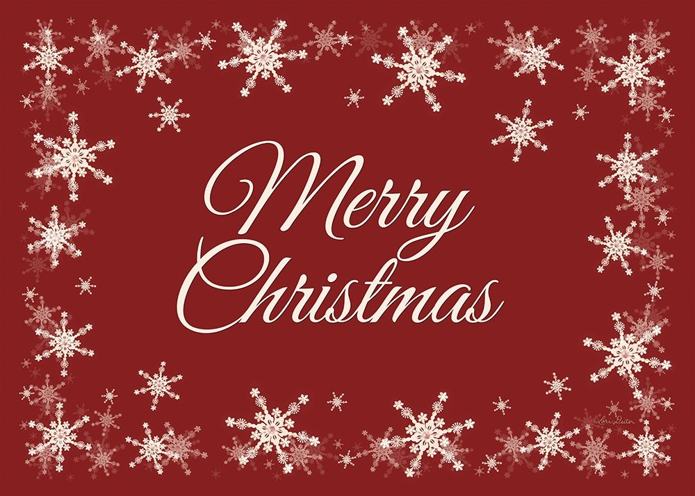 Merry Christmas Snowflakes art print by Lori Deiter for $57.95 CAD