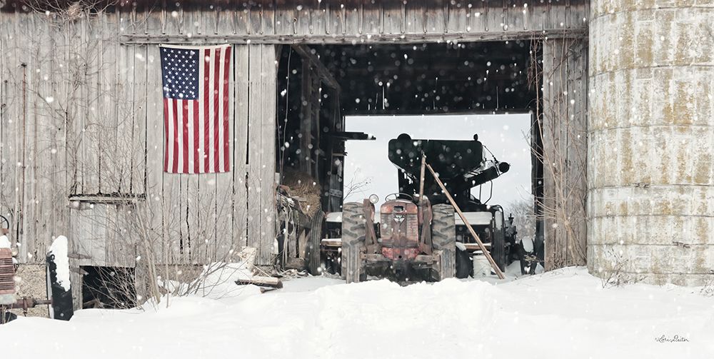 Winter at Patriotic Barn art print by Lori Deiter for $57.95 CAD