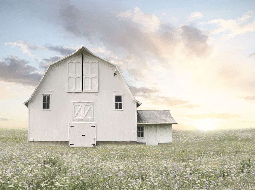 White Summer Barn art print by Lori Deiter for $57.95 CAD
