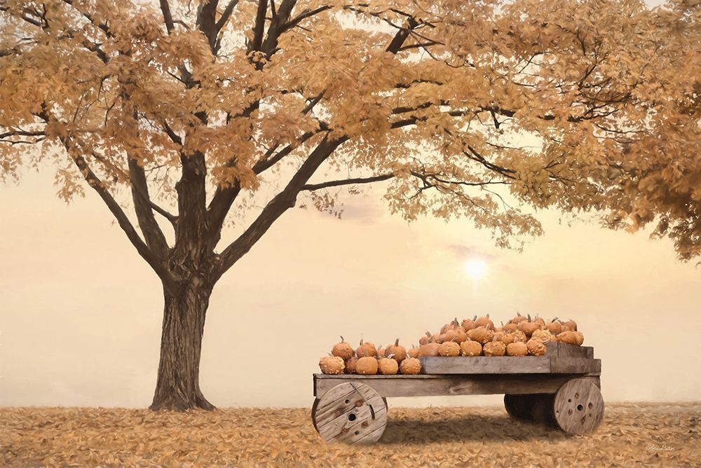 Autumn Leaves and Pumpkins Please art print by Lori Deiter for $57.95 CAD