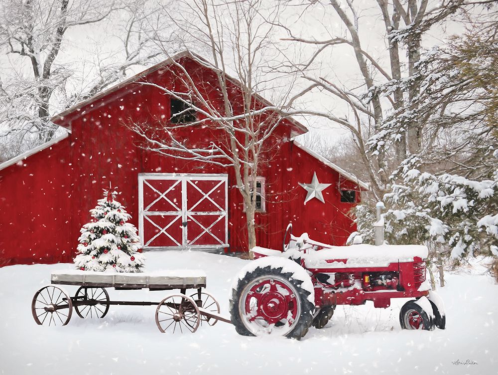 Cozy Country Christmas art print by Lori Deiter for $57.95 CAD