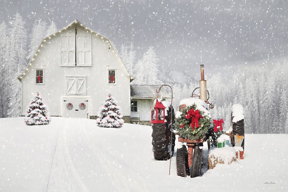 Snowy Country Christmas Wishes art print by Lori Deiter for $57.95 CAD