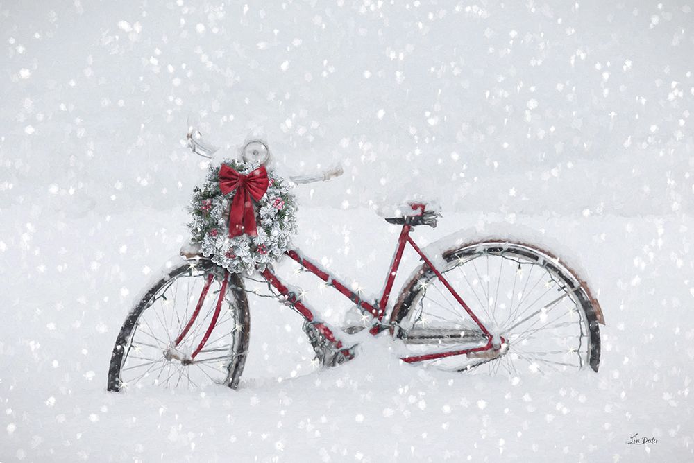 Lighted Christmas Bike art print by Lori Deiter for $57.95 CAD