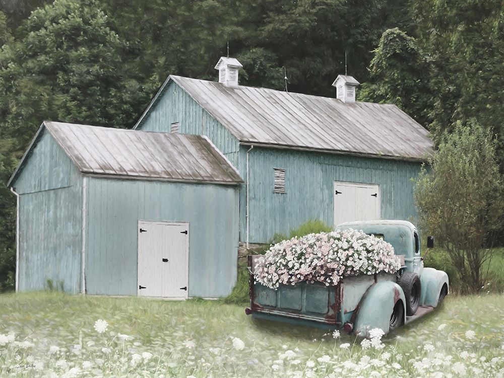 Weathered Blue Barn art print by Lori Deiter for $57.95 CAD