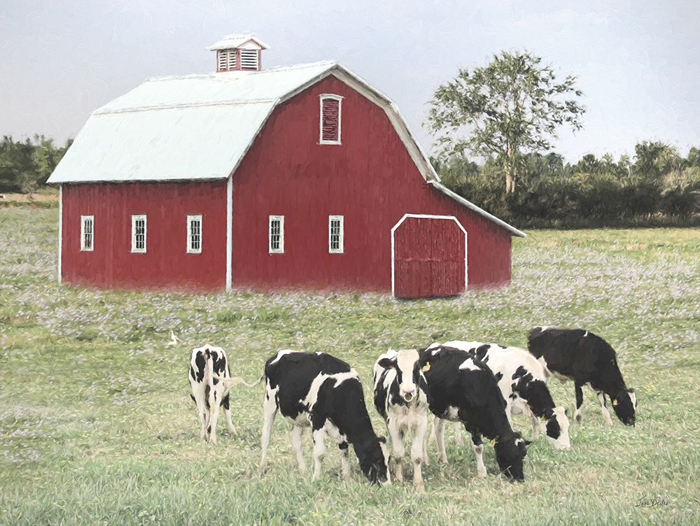 Grazing Cows art print by Lori Deiter for $57.95 CAD