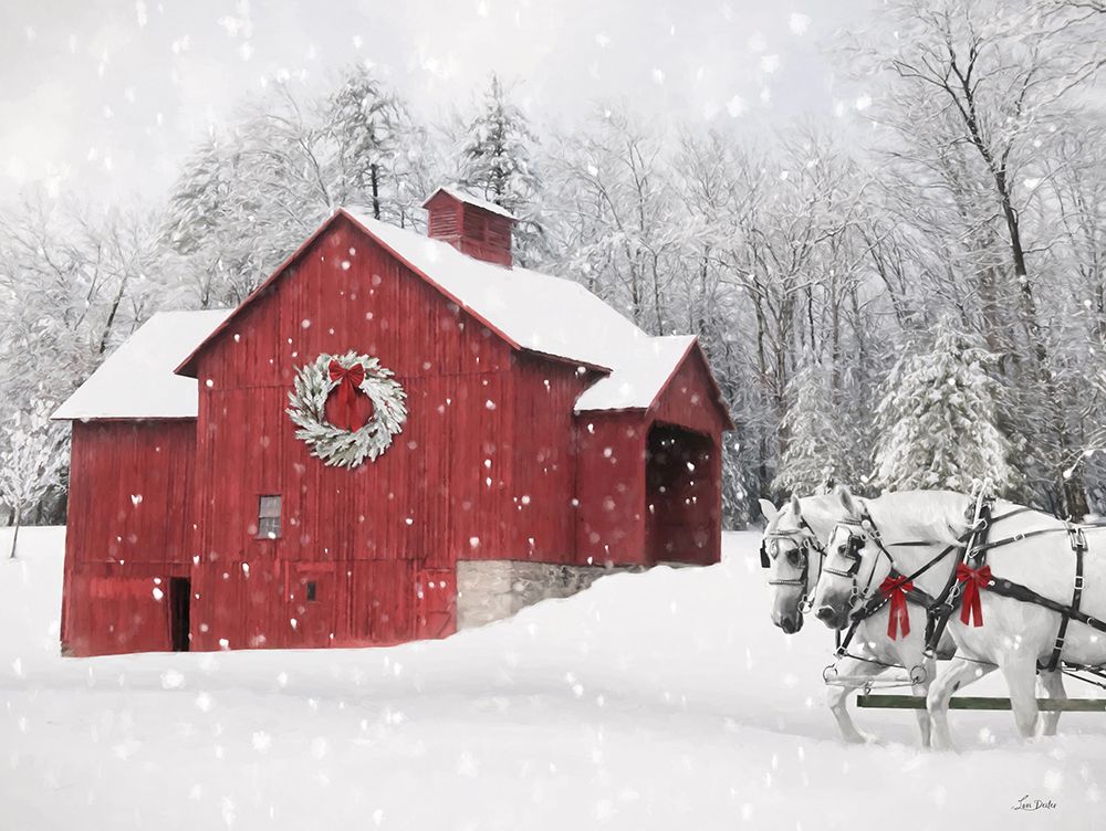 Christmas Sleigh Ride art print by Lori Deiter for $57.95 CAD