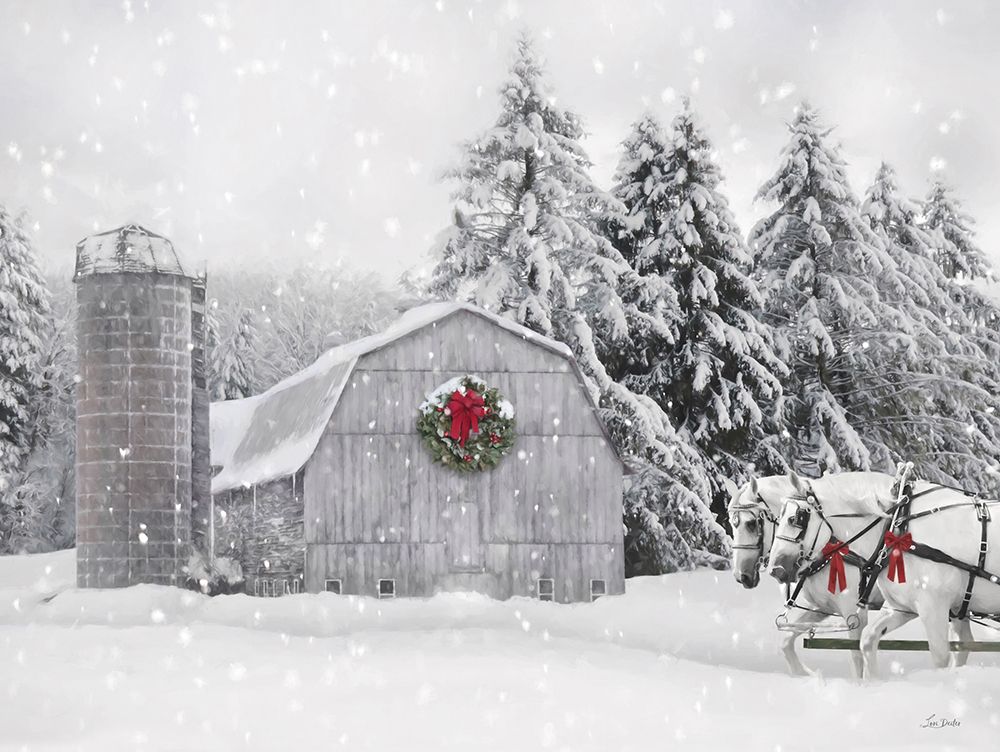 Sleigh Ride on the Farm art print by Lori Deiter for $57.95 CAD