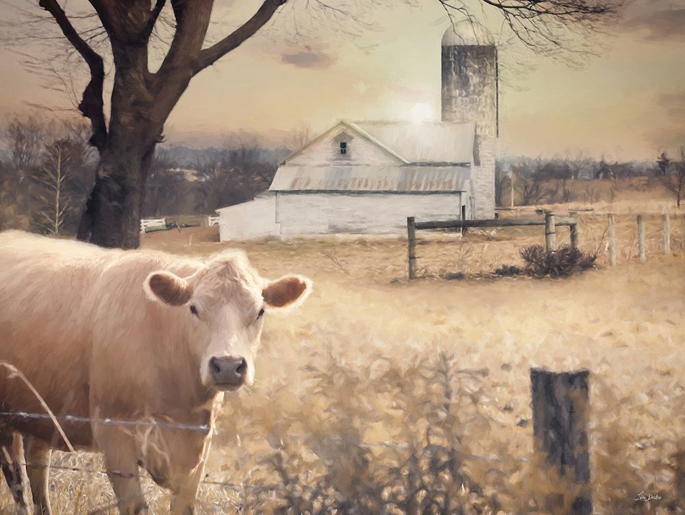 Country Morning Cow art print by Lori Deiter for $57.95 CAD