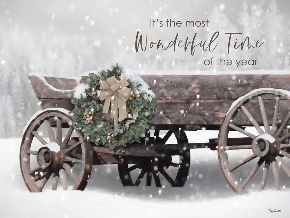 Wonderful Time of the Year Wagon art print by Lori Deiter for $57.95 CAD