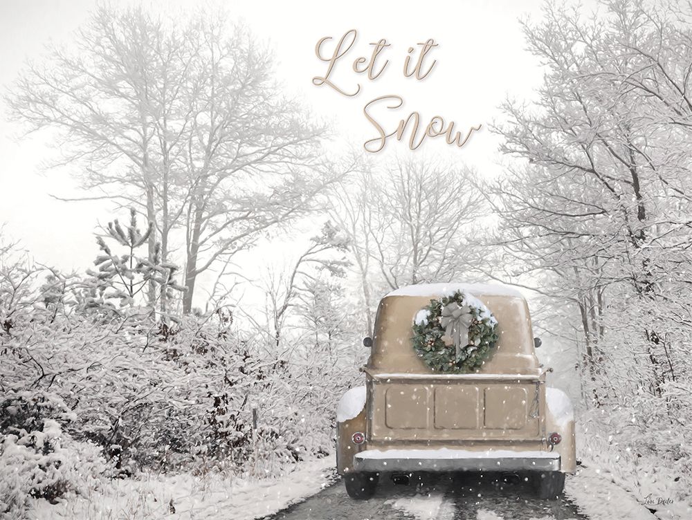Let It Snow Truck art print by Lori Deiter for $57.95 CAD