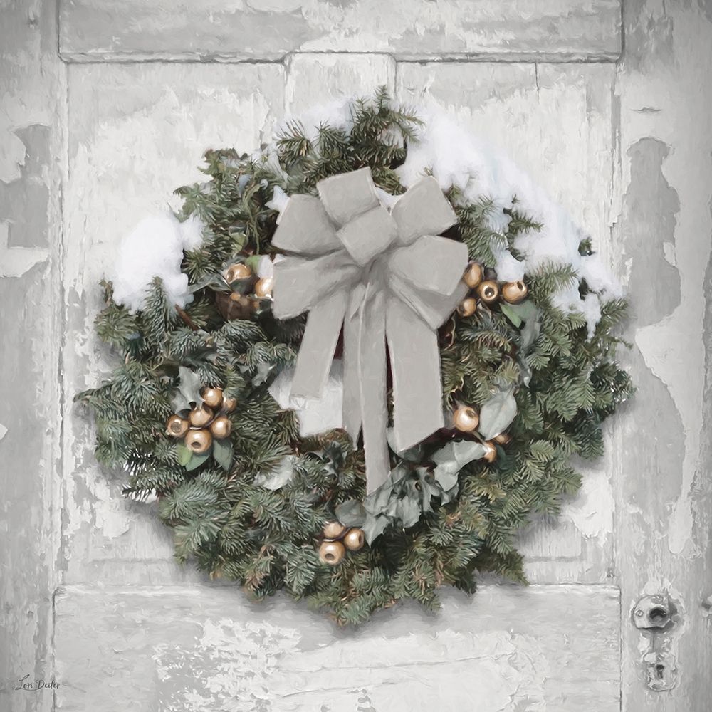 Silver and Gold Wreath art print by Lori Deiter for $57.95 CAD