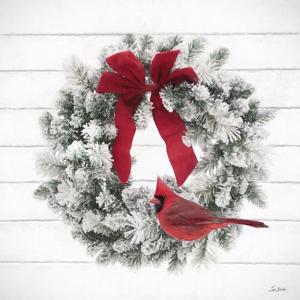 Cardinal Wreath art print by Lori Deiter for $57.95 CAD