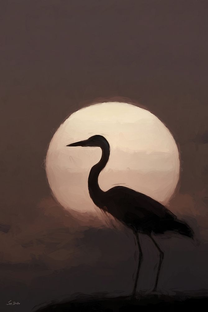 Heron at Sunset art print by Lori Deiter for $57.95 CAD