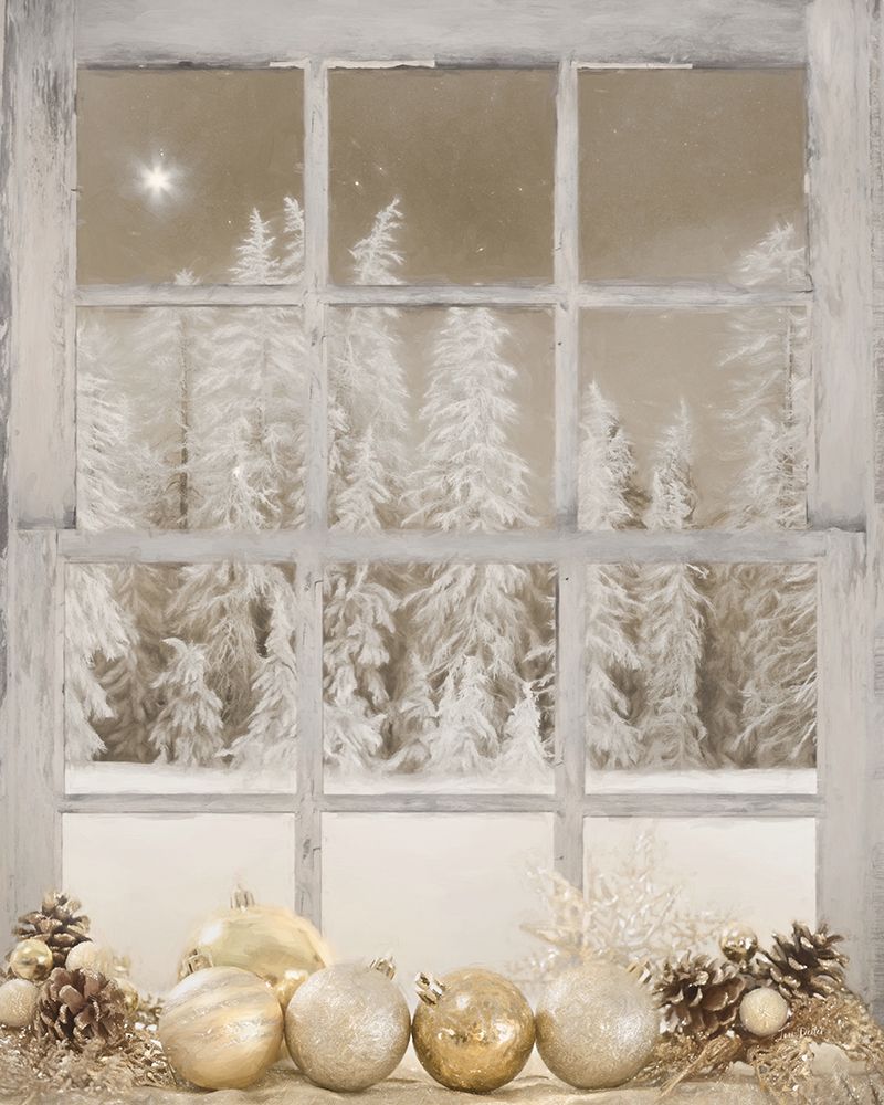 Golden Holiday Window art print by Lori Deiter for $57.95 CAD