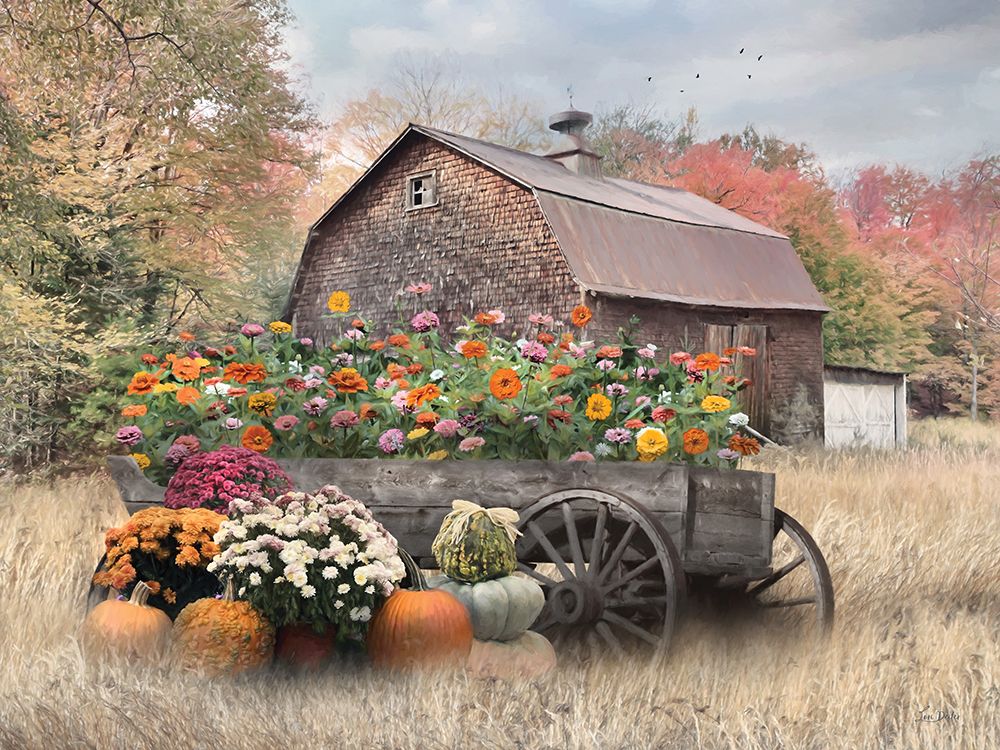 Fall Country Wagon art print by Lori Deiter for $57.95 CAD