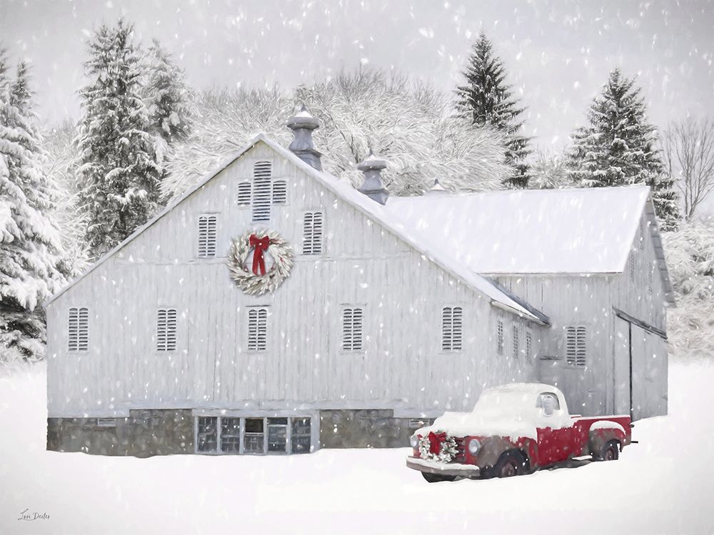 Snowfall on the Farm art print by Lori Deiter for $57.95 CAD