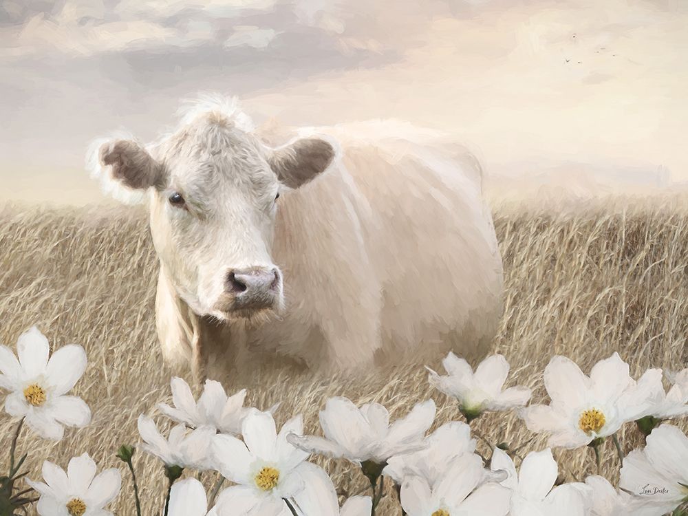 Bovine and Blossoms art print by Lori Deiter for $57.95 CAD