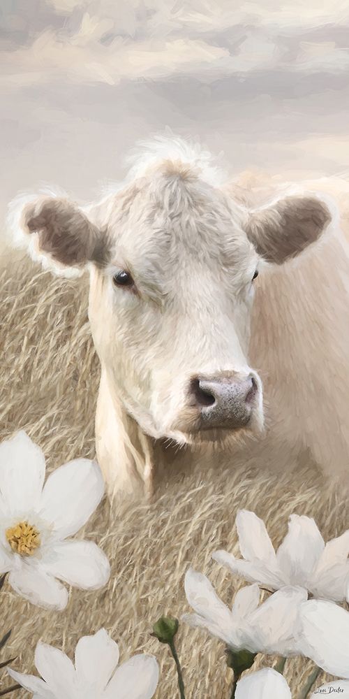 Floral Cow Trio I art print by Lori Deiter for $57.95 CAD