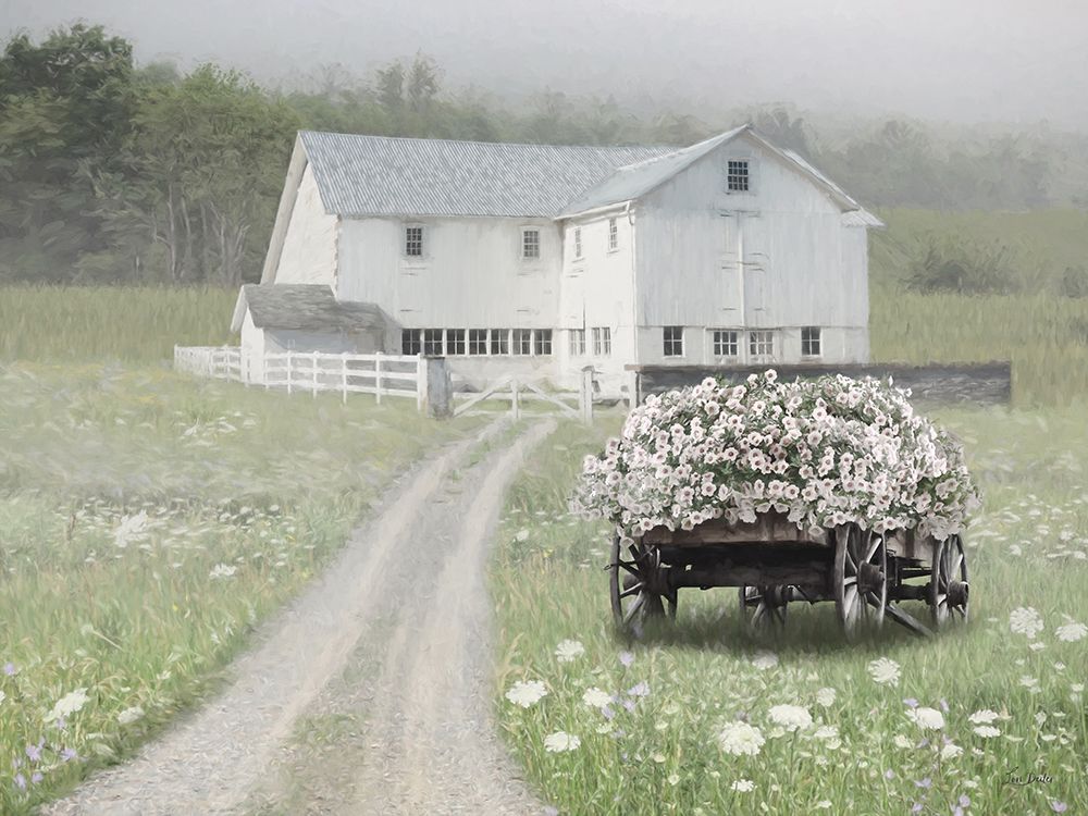 Misty Country Morning art print by Lori Deiter for $57.95 CAD